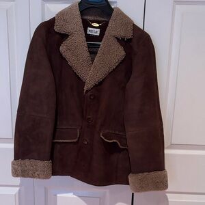 Next Dark Brown Shearling Jacket